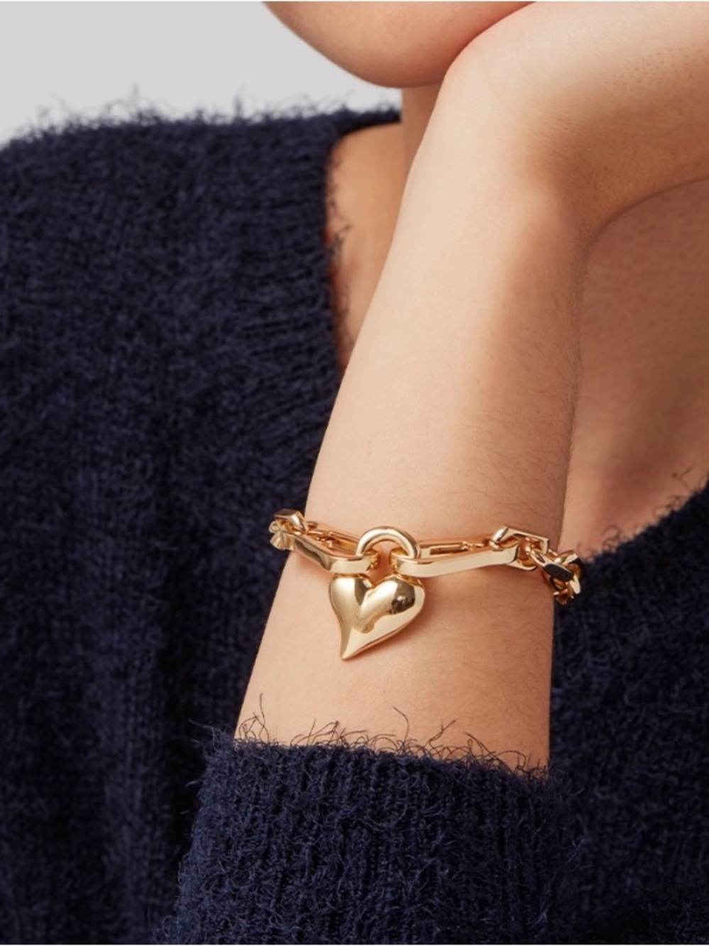 Jenny Bird Gold Heart Link Bracelet